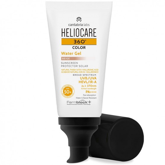 Солнцезащитный увлажняющий гель-флюид (беж) HELIOCARE Water Gel Beige SPF-50 Cantabria Labs, 50 мл