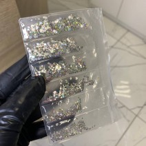 Стразы Swarovski разных размеров хамелеон 1440 шт (6 размеров)