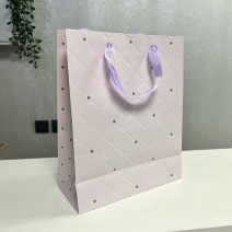 Подарочный пакет сиреневого цвета "Эксклюзив" (26*32*11 см)