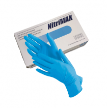 Перчатки нитриловые голубые 1 пара размер ХS, NitriMax