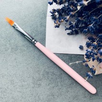 Кисть для омбре с розовой ручкой