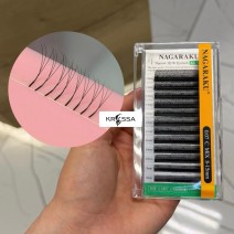 Ресницы С 0.07 3 Д узкие пучки Nagaraku миксы Air Series