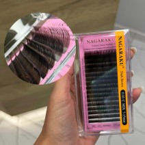 Ресницы С 0.10 Nagaraku Коричневые Миксы