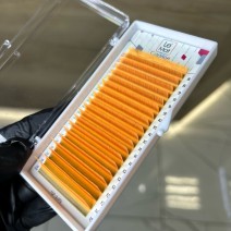 Ресницы L 0.10 Le Mat Оранжевые Neon Orange Миксы (8-15 мм)