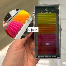 Ресницы С 0.10 Le Mat Цветные AURORA Миксы (9-13 мм)