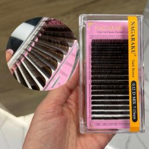 Ресницы D 0.12 Nagaraku Коричневые Миксы