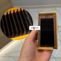 Ресницы L 0.07 коричневые Dark chocolate Le Mat "Bronze" Миксы (8-15 мм)