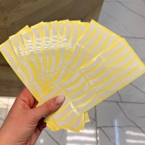 Наклейки виниловые для изоляции ресниц, 10 листов по 10 пар