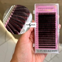 Ресницы С 0.07, Nagaraku Коричневые Миксы