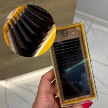 Ресницы С 0.07 коричневые Truffle Le Mat "Bronze" Миксы (6-13 мм)