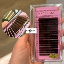 Ресницы N (М) 0.10 Nagaraku КОРИЧНЕВЫЕ Миксы