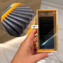 Ресницы L 0.10 коричневые Brownie Le Mat "Bronze" Миксы (7-13 мм)