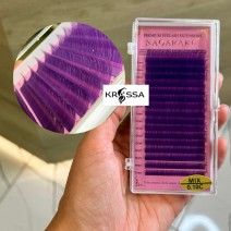 Ресницы С 0.10 ФИОЛЕТОВЫЕ миксы, Nagaraku