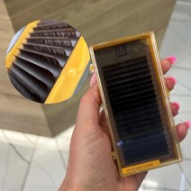 Ресницы M 0.07 коричневые Dark chocolate Le Mat "Bronze" Миксы (7-13 мм)