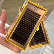 Ресницы L 0.07  коричневые Tiramisu Le Mat "Bronze" Миксы (6-13 мм)