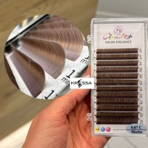 Ресницы Коричневые Mocha С 0.07, миксы