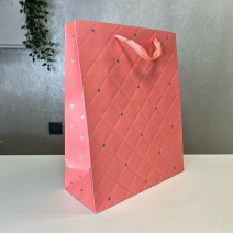 Подарочный пакет оранжевого цвета "Эксклюзив" (26*32*11 см)